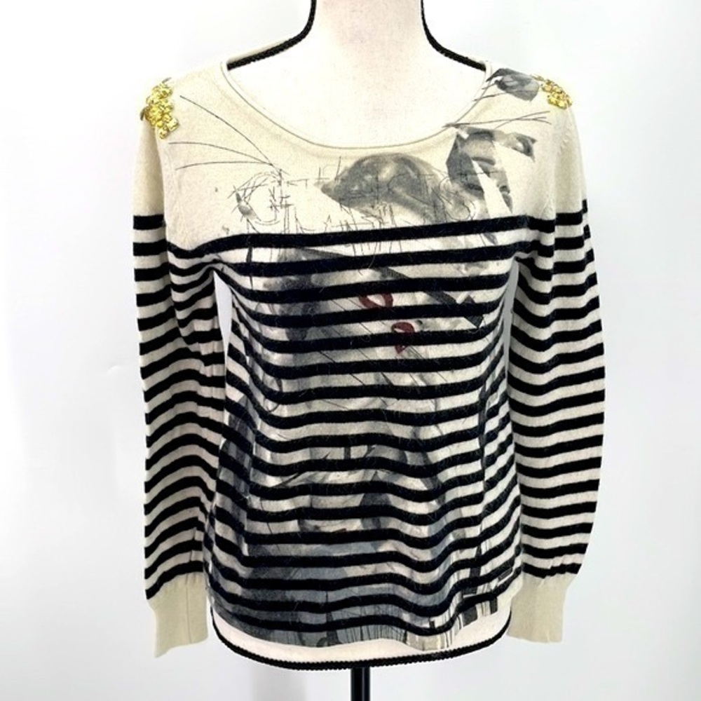 UEC Guess Maryland Monroe black striped sweater XS